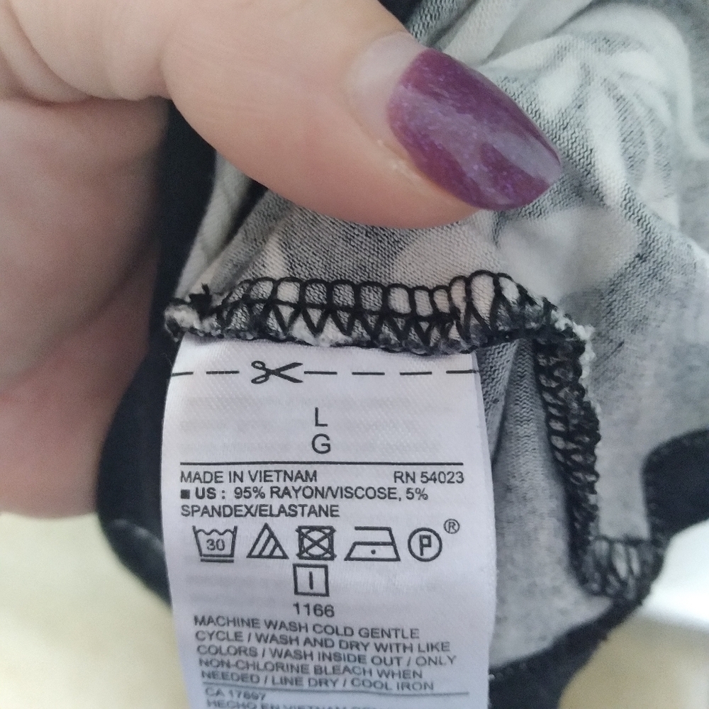 Old Navy Black and White Floral Midi Tank Dress Size Large - Picture 8 of 9